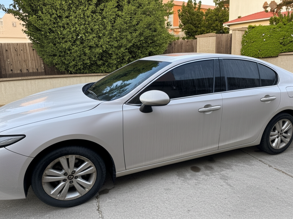 Car before professional detailing service